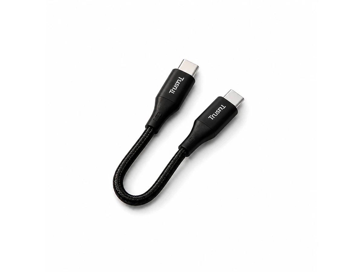 Trusmi Cable USB-C a USB-C trenzado 60W, 0,2 m