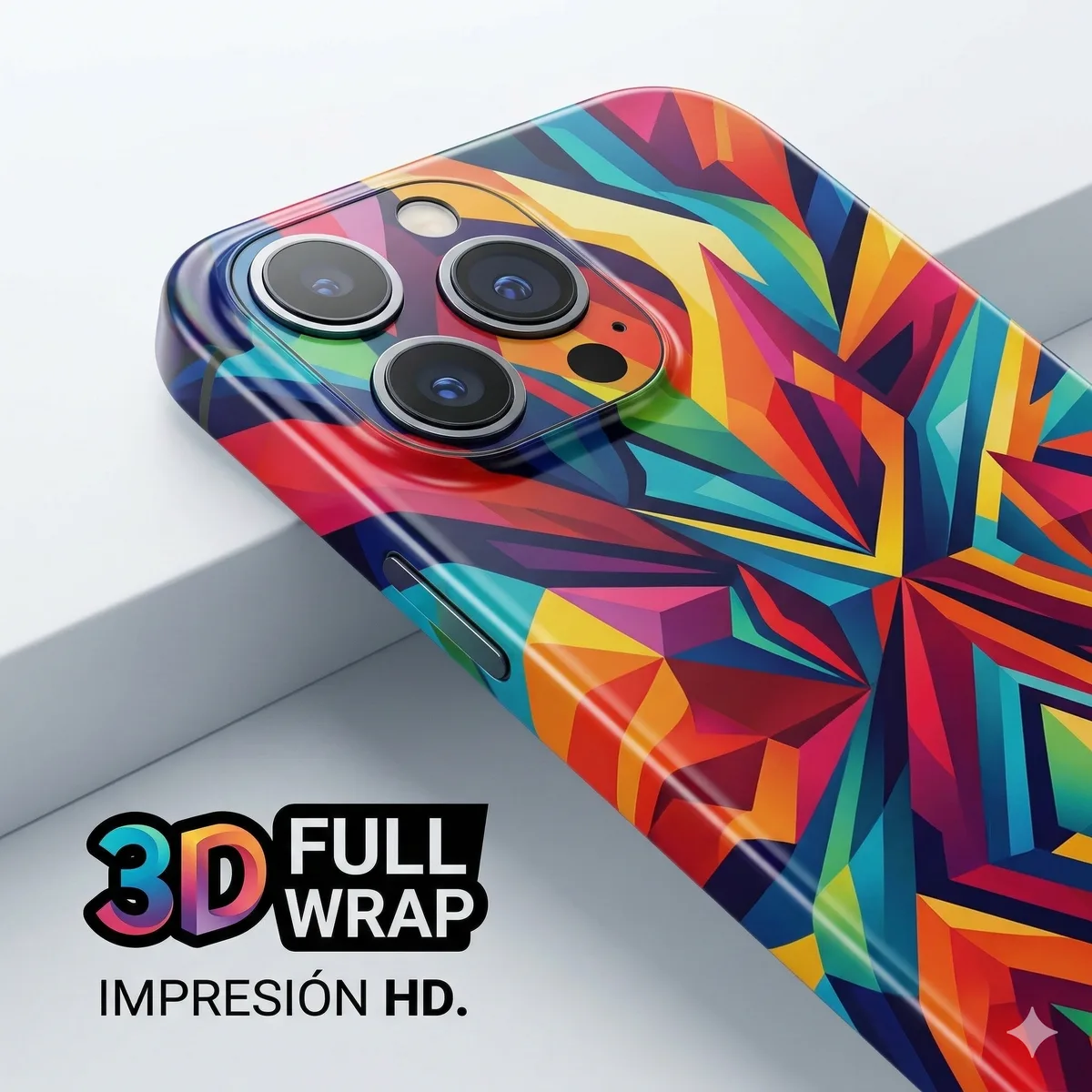 Impresión 3D integral full-wrap cubriendo la cámara y los bordes